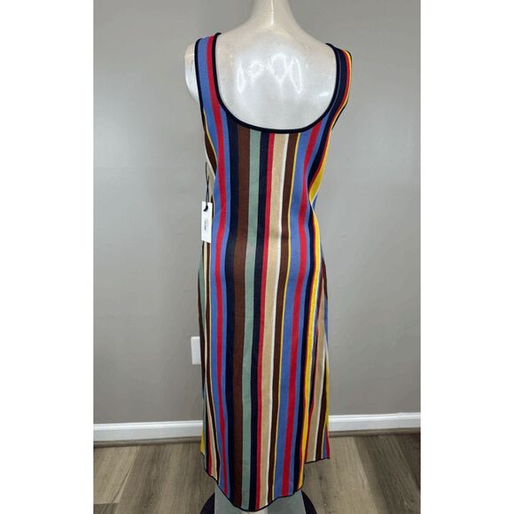 STAUD Katie Market Stripe Midi-Dress Size XL $295 - Picture 8 of 12